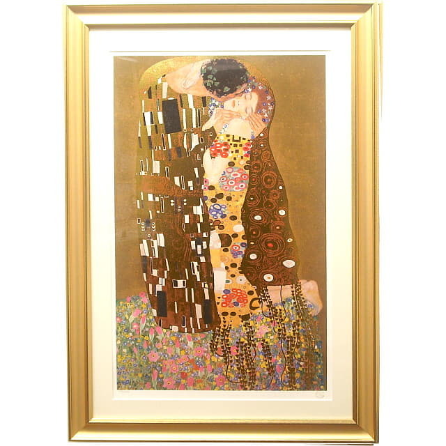 クリムト 複製画「接吻(Kiss)」ジクレ・シルクスクリーン ｜絵画販売