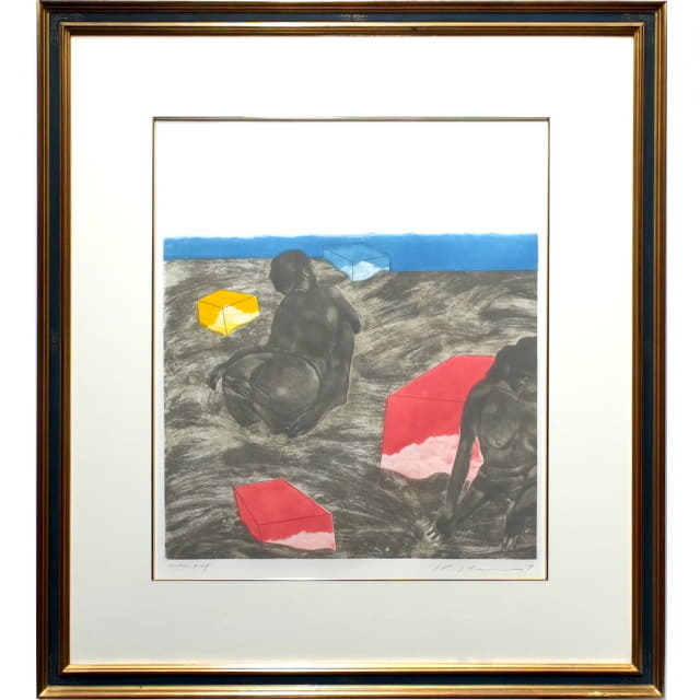 池田満寿夫「海辺の午後」銅版画 直筆サイン入り｜絵画販売