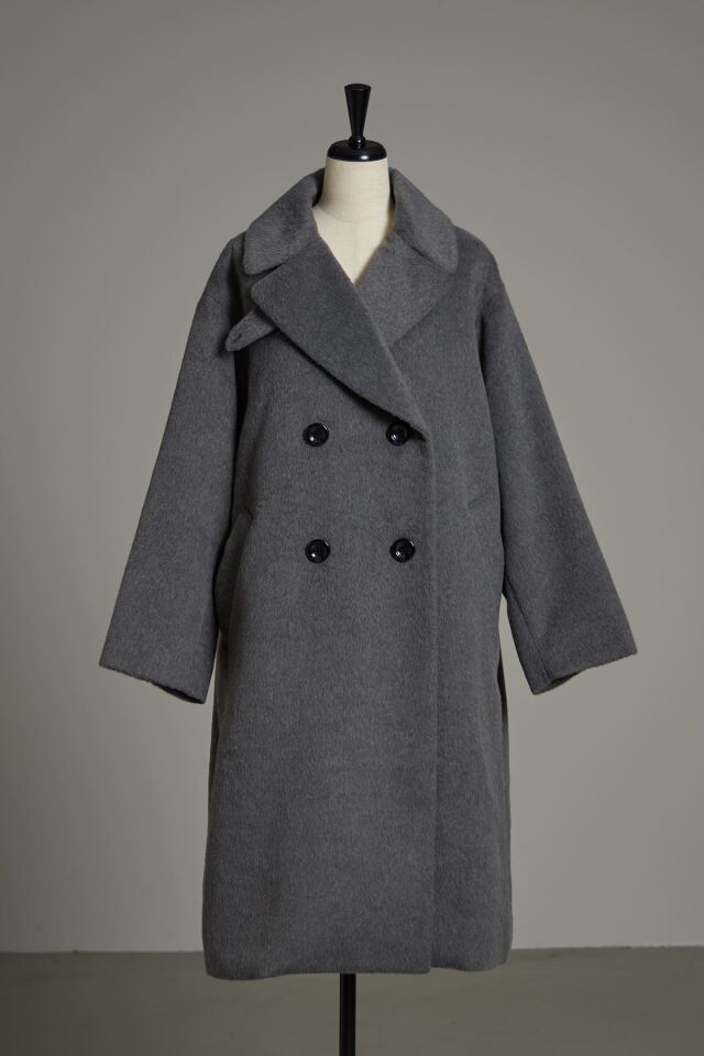 ウール混ビッグカラーチェスターコート