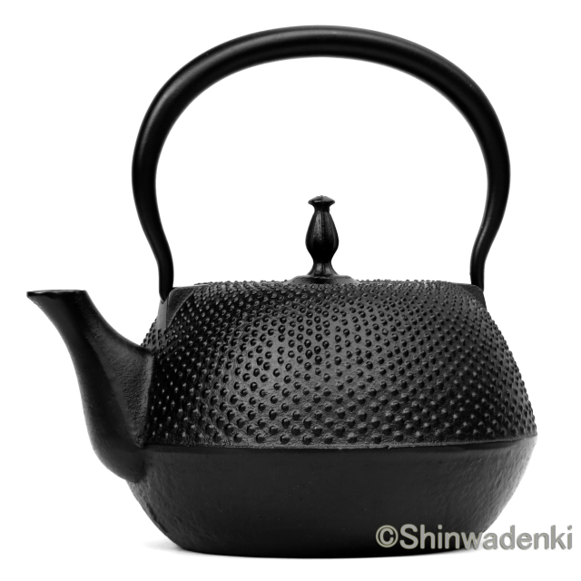 南部鉄器 鉄瓶 丸南部アラレ 1.2L MT-214 Shinwadenki