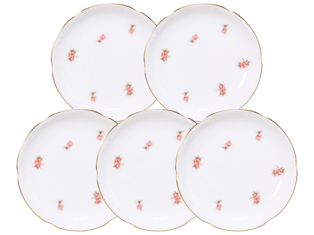 小花 15cm銘々皿5枚揃