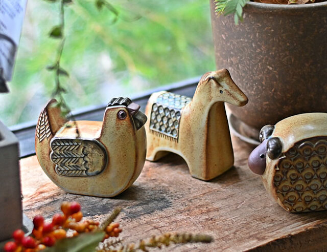 一部欠けあるもスペシャル陶器のオブジェ インテリアに渦巻き模様約