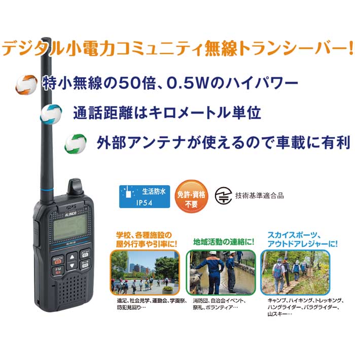 DJ-PV1D】 免許不要・ハイパワー デジタル小電力コミュニティー