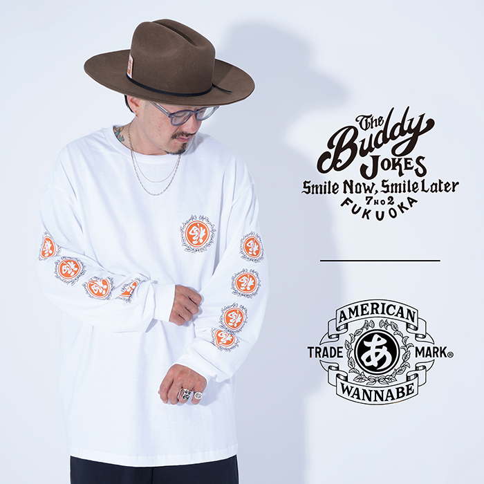 LIMITED ITEM】BUDDY JOKES×AMERICAN WANNABE「 BW TRADEMARK L/S TEE