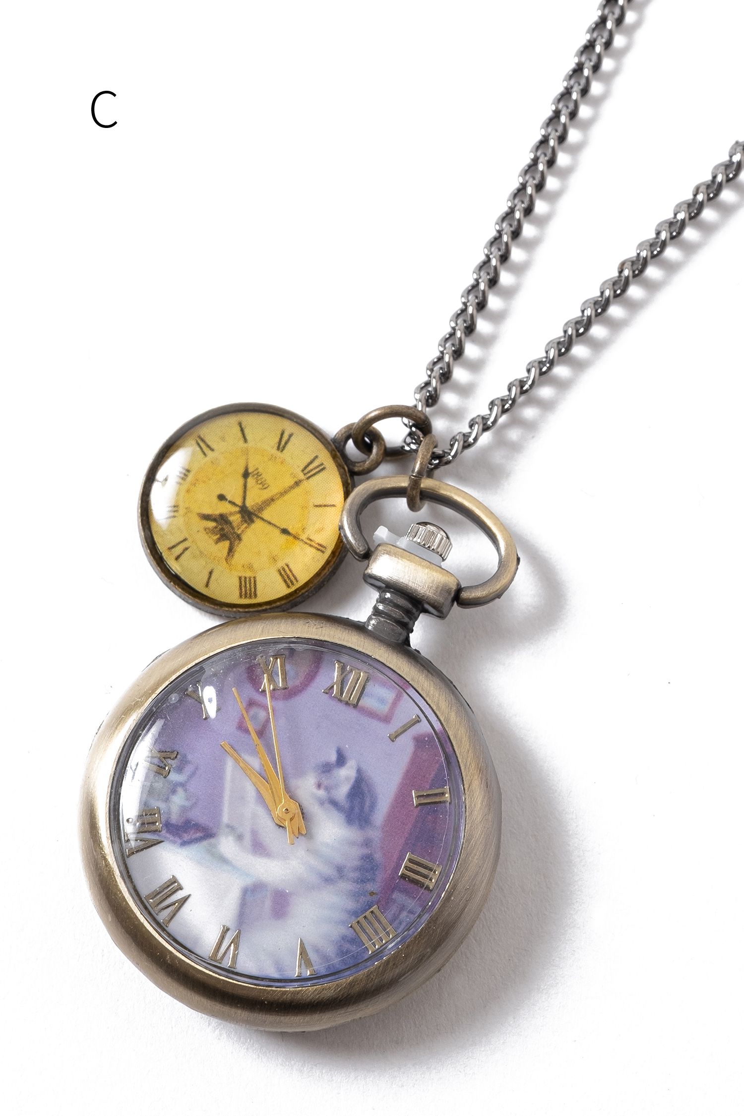 ネコと懐中時計。ネックレス ankoROCK(アンコロック) メンズ