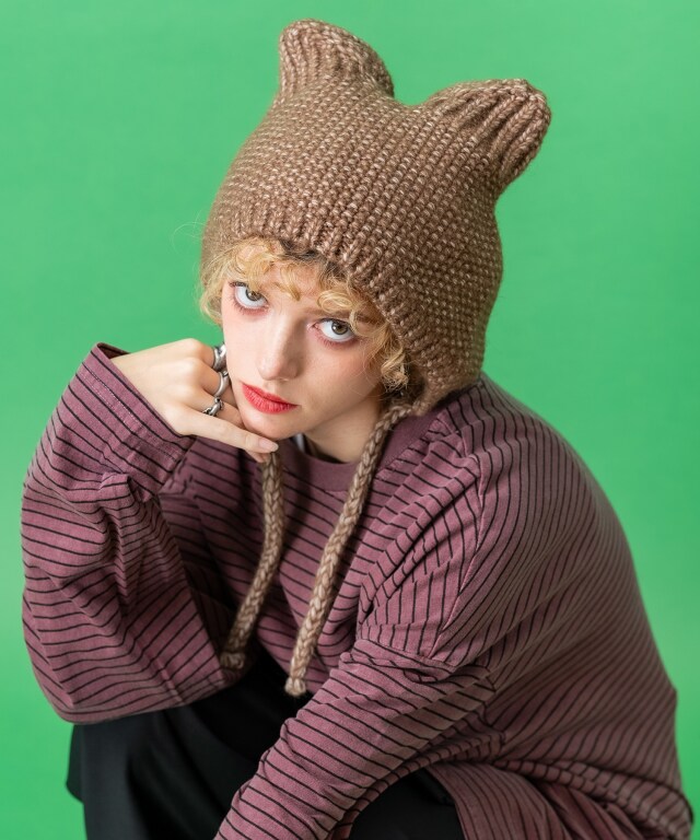 Vivienne Westwood キャットイヤー フラップニット 猫耳ニット帽