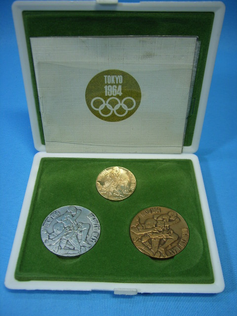 1964年東京オリンピック 記念メダル4個(銀3個、銅1個) Yahoo