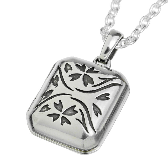 桜 ロケット ペンダント≪トップのみ≫ メンズ シルバー アクセサリー