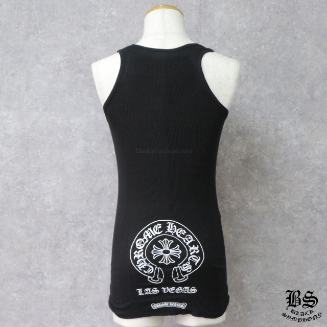 クロムハーツ タンクトップ リブ ホースシュー 黒 ブラック CHROME