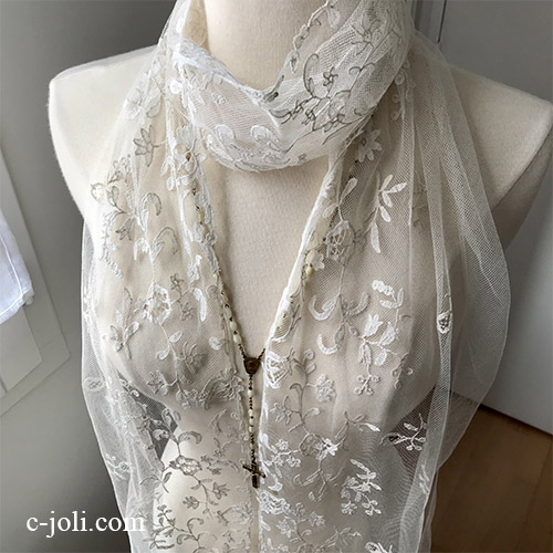 アンティーク キャリックマクロスシルクドレス ＆シャンテリーレース