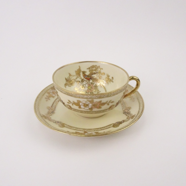 オールドニッポン カモメ 風景図 ティーカップ＆ソーサー アール