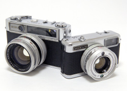 日本製 ヤシカ 大口径コンパクト リンクス 14 + ハーフ 14