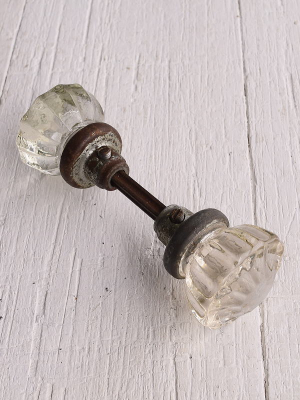 イギリス アンティーク ガラス製 ドアノブ 建具金物 握り玉 12069