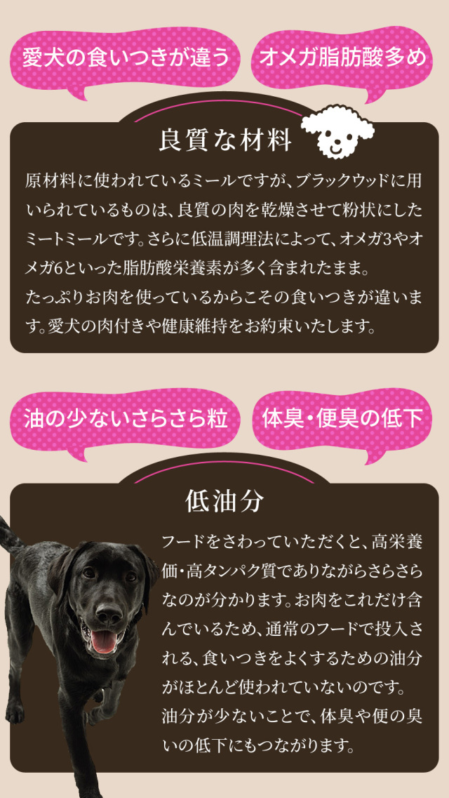 ブラックウッド5000は、離乳期から使えるオールライフフード