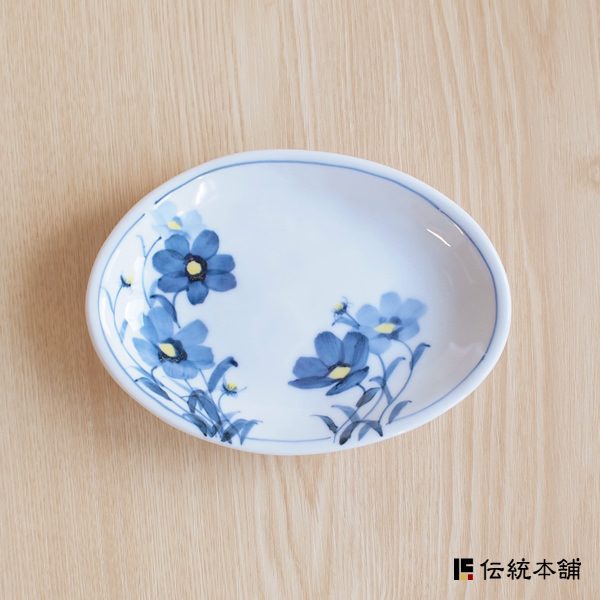 送料無料】 楕円皿揃 お花畑 5号 5枚セット / セット おつまみ 料理