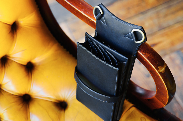 シザーケース8丁用トリマー用8.5インチ収納可 T13-8 イタリア革 dete