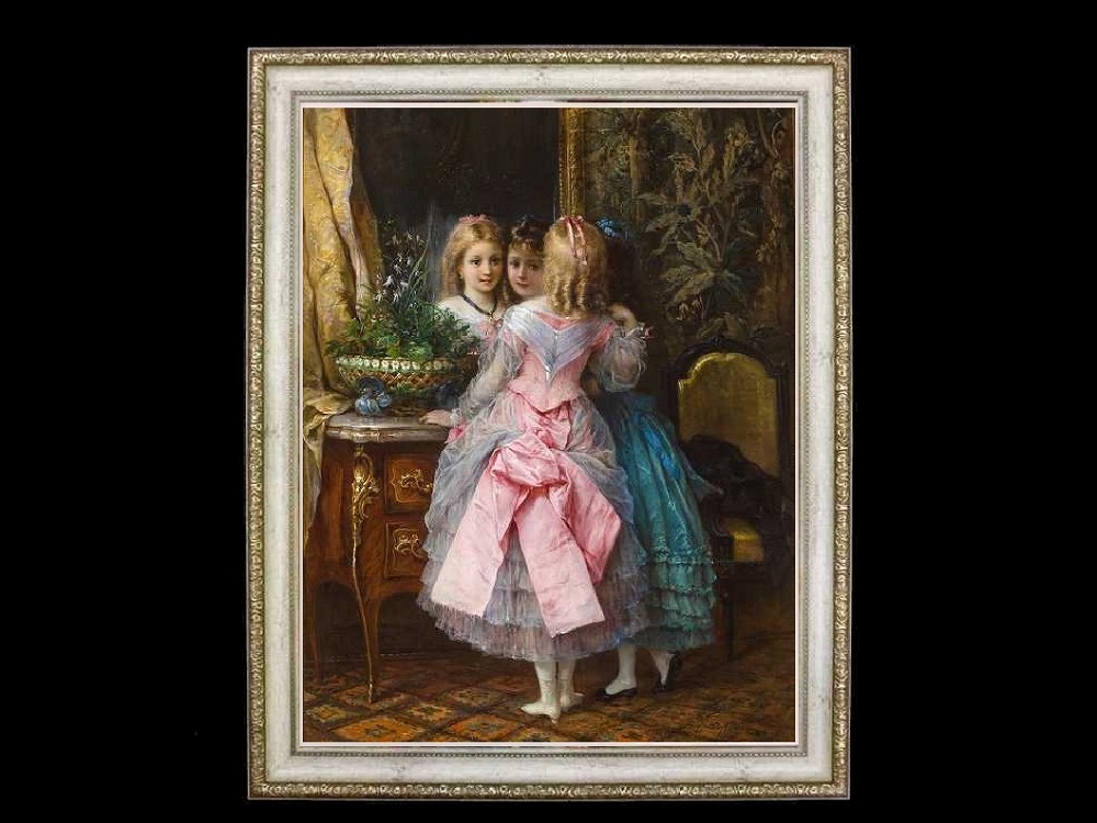 fu-collection】 ヨーロッパ名画 子供たち 0453L 78×98 大型額絵 送料