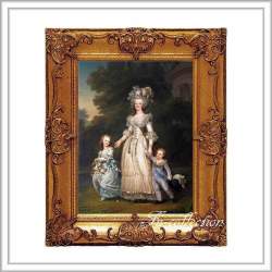 fu-collection】 ヨーロッパ名画 ロココ調 ゴールドダブルフレーム