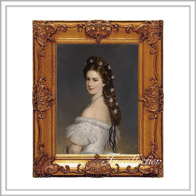 ロココ額絵 貴族の舞踏会 アンティークゴールドダブルフレーム 55cm