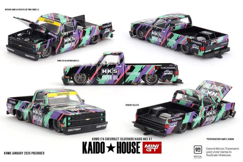 MINI GT 1/64 (ダイキャスト製) シボレー シルバラード KAIDO HKS V1