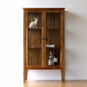 キャビネット ガラス 収納棚 アンティーク 家具 サイドボード オーク