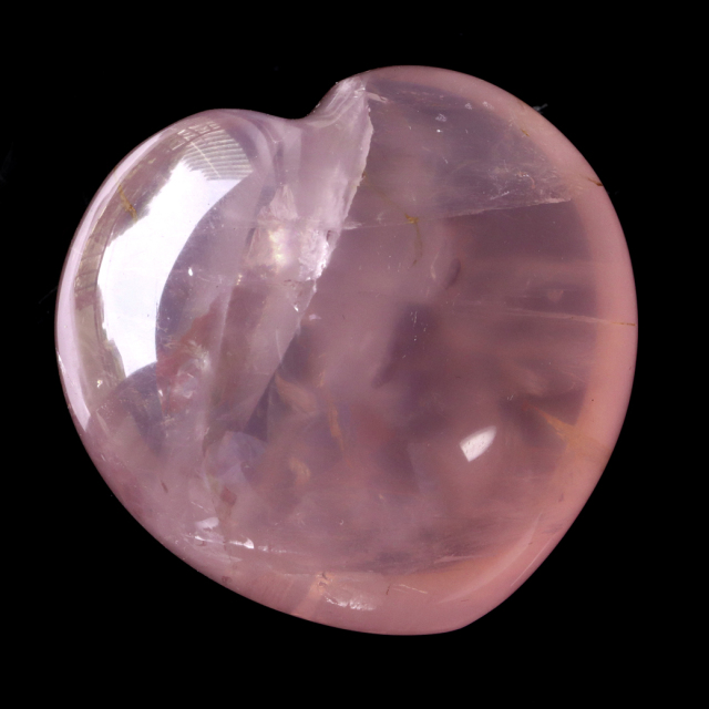 高品質スターローズクォーツのハート型ハンドポリッシュ 高品質スター