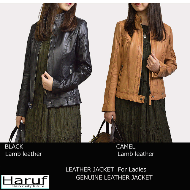 レザージャケット シングルライダースジャケット 革ジャン レディース