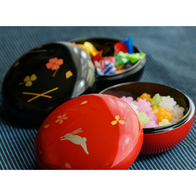 ボンボン入れ 漆塗りキャンディーボックス ボンボニエール 漆器の井助