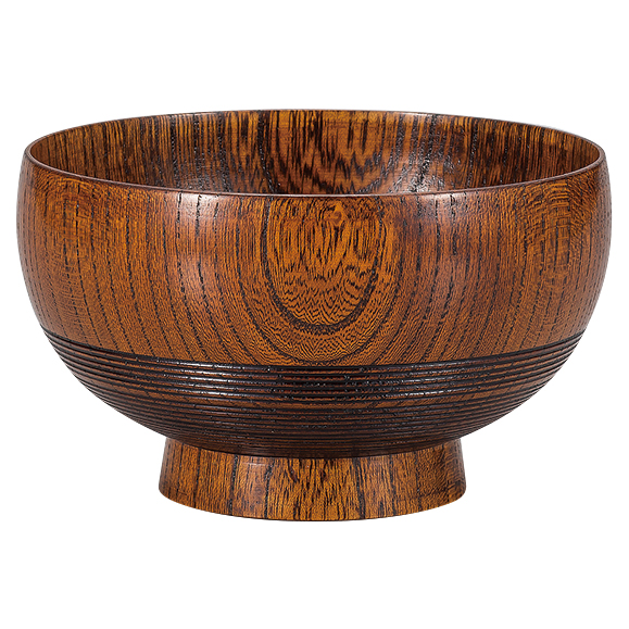 汁椀 段付型 総スリ 木製 漆塗り FC9-6 漆器の井助