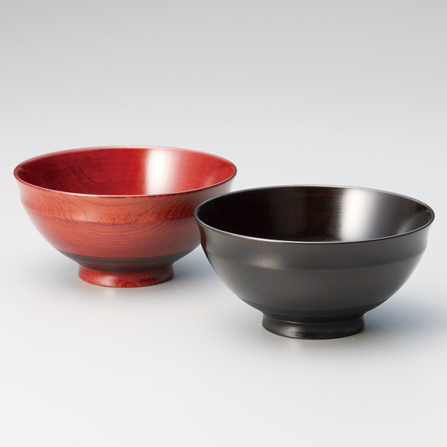 四つ組椀 漆椀4客セット 漆器 朱椀 昔椀 浄法寺塗 天然木 アンティーク