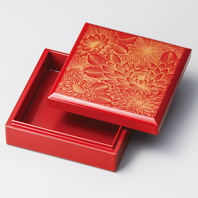 保管品】天金 菊小判 のぞき 洗鉢 ルリ 瑠璃ガラス 各5客 箱入