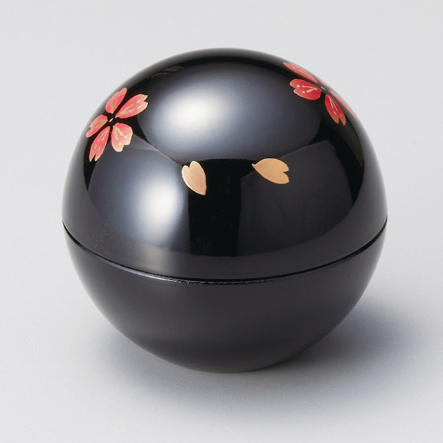 小物入れ 桜 黒/朱/ピンク/ブルー 12-12803/12804/12805/12806 漆器の井助