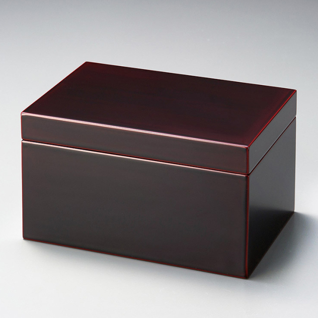 茶箱 溜 木製 漆塗り 12-15902 漆器の井助