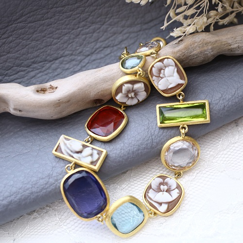 送料無料】イタリア製/ITALY カメオ/CAMEO ゴールドカラー 手掘り