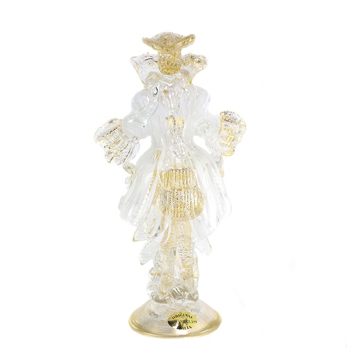 ベネチアングラス Seguso製ホワイトレース柄 ヴィンテージ品 未使用品