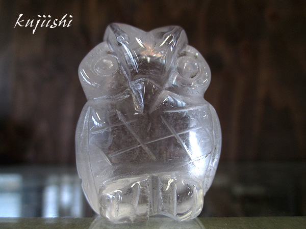 天然水晶 フクロウ 彫刻 開運 風水 【鬮石（くじいし） kujiishi】