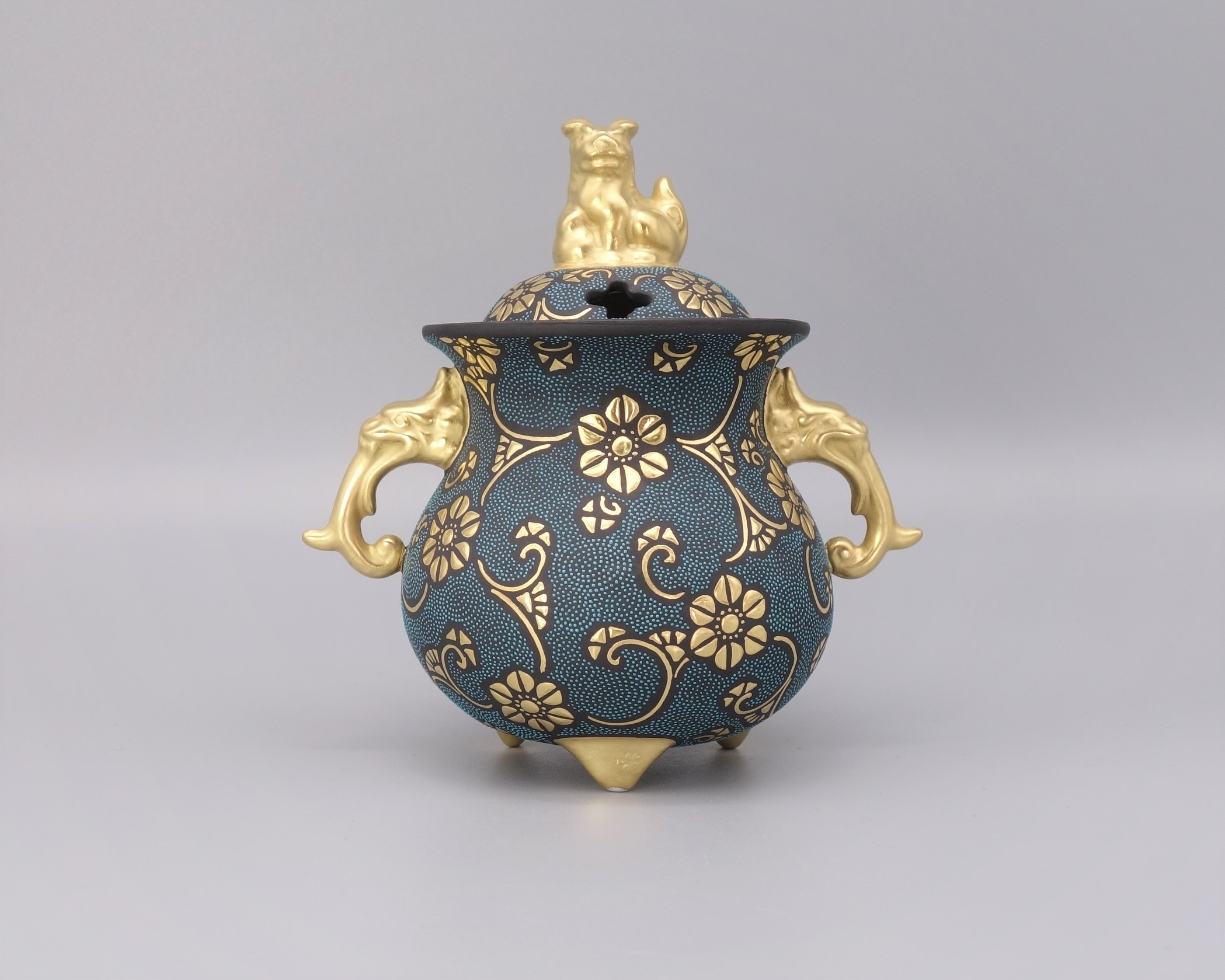 中国清代染付鉢 特大 香炉 筆立 昇龍 縁起物 運気上昇 中国