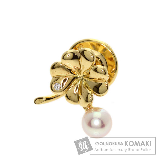 MIKIMOTO ミキモトWG14金 パール ブローチ 幸福の木 希少 MIKIMOTO