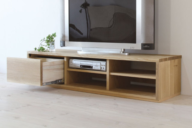 天然木、無垢材使用テレビボード 彩美／SAIBI-W1500（ホワイトオーク