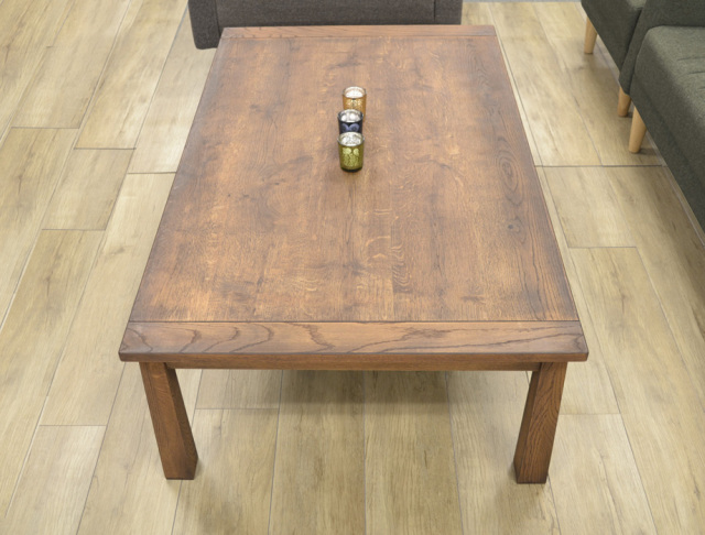 値下げ可○木製 ダークブラウン こたつテーブル 彫刻入り 値下げ可