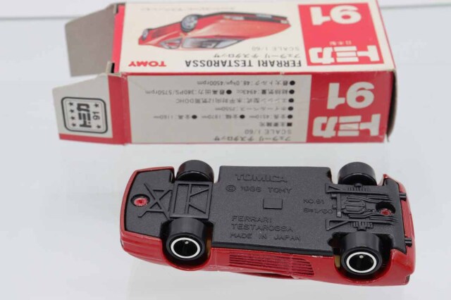 トミカ赤箱 日本製 フェラーリ テスタロッサ 91 トミカ 日本製 赤箱 91