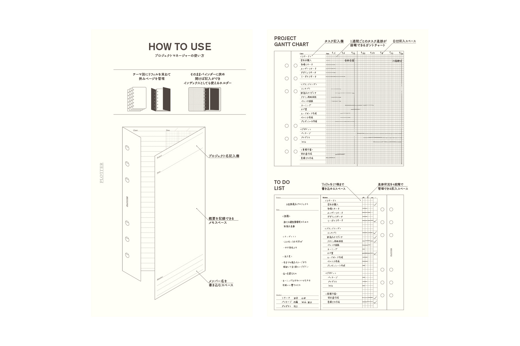 PLOTTER（プロッター）公式通販｜008 プロジェクトマネージャー6色