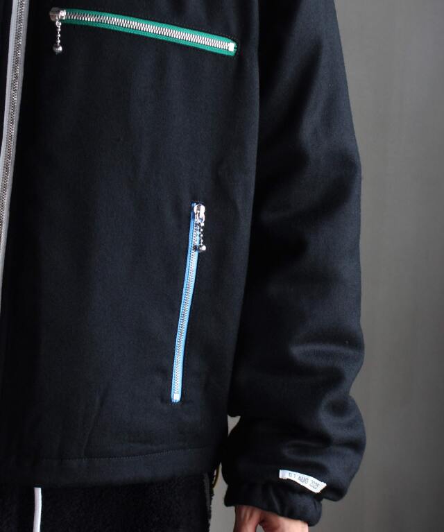 TSTS MULTI COLOR ZIP BOMBER JACKET BLACK - | rroomm onlinestore