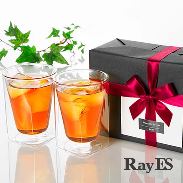 グラスギフト] RayES/レイエス ダブルウォールグラス RDS-002 2個入り