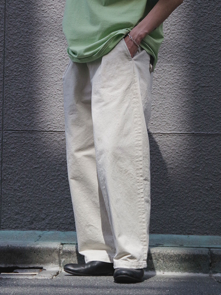 ANCELLM 2024AW ペイント加工 トラウザー パンツ チノパン 3 ANCELLM