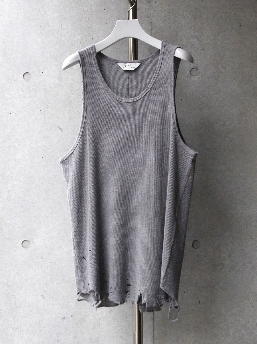 トップス 25SS ANCELLM / DAMAGE WAFFLE TANK TOP 2025SS】 ANCELLM
