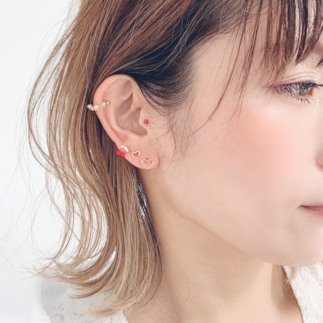 14G 16G ］ツヤのある光沢感が大人可愛い METALHEART シンプルメタル