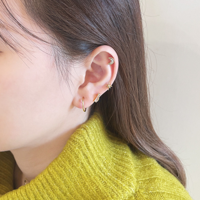 14G 16G ］オーロラビジューが可愛すぎる♪月 MOON ジュエル