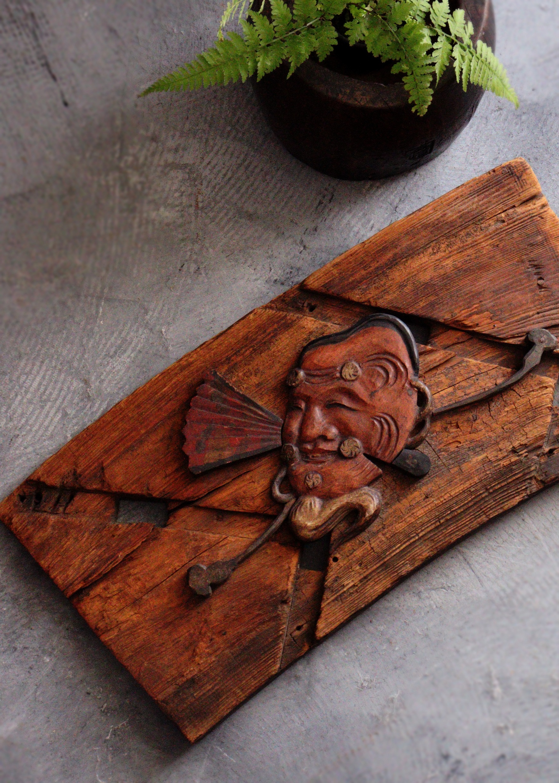 378『粉引 波文様 三ッ足皿』 /骨董品 古美術 古道具 アンティーク