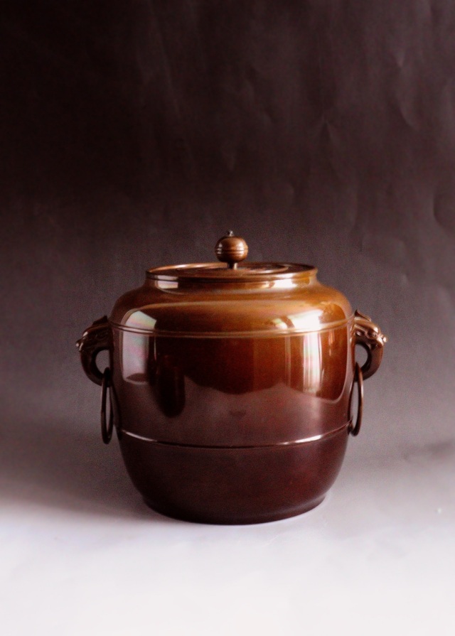 唐銅皆具 金森紹栄作 茶道具 皆具 水指 建水杓立 蓋置 茶会